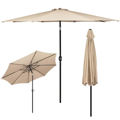 Zdjęcie produktu dla Springos® Parasol ogrodowy XL z funkcją pochylania i mechanizmem korbowym, 245 x 300 cm, osłona przeciwsłoneczna na taras i do ogrodu