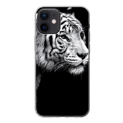 Produktbild von MuchoWow® Handyhülle Schutzhülle Hülle für iPhone 12 Tiger - Wilde Tiere - Licht Silikon Softcase Handy Hülle - Schutzhülle