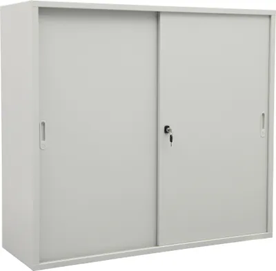 Produktbild von STIER Schiebetürenschrank HxBxT 1080x1200x420mm lichtgrau