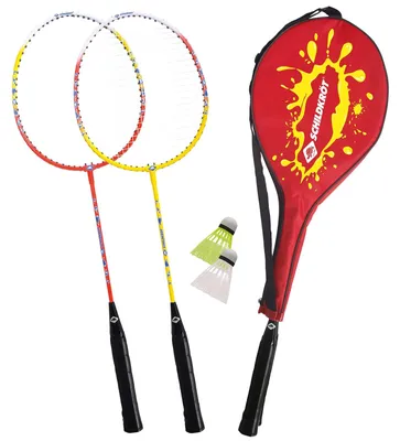 Produktbild von Badmintonset Federballset - 2 Schläger - Stahl - Mit Tasche und 2 Federbällen