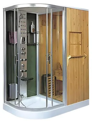 Immagine prodotto di Wellness-Sauna mit Dusche Dampfbadkabine Multifunktionsdusche 170x110 cm
