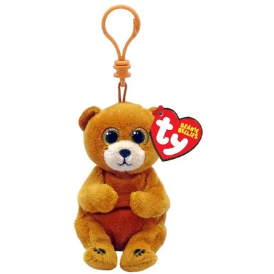 Image de Ty Beanie Babies Bellies Clip Duncan Bear, 10cm