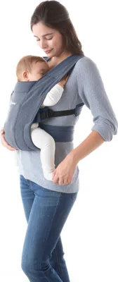 Produktbild von Ergobaby Embrace Babytrage Bauchtrage für Neugeborene ab Geburt Extra Weich Blau