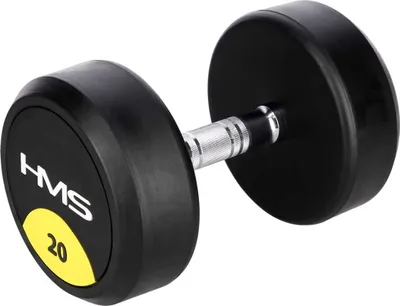 Image de HMS HG Pro 20 kg haltère caoutchouté à une main