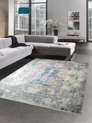 Image de Tapis moderne Tapis de salon Vintage multi taille - 80x150 cm