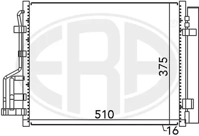 Produktbild von ERA 667122 Kondensator Klimaanlage Klimakondensator für HYUNDAI i30 (FD) +Trockner