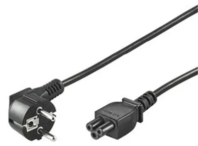Produktbild von PREMIUMCORD Stromkabel 230V für NTB (3-polig, Schuko, Kleeblatt) 2m (kpspt2)