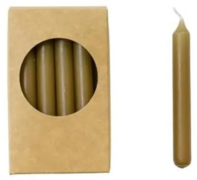 Zdjęcie produktu dla Świece woskowe w kolorze beżu, styl rustykalny, o wymiarach 1,2 x 10 cm, zestaw 20 sztuk
