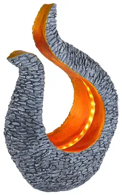 Produktbild von LED Solarleuchte, Skulptur, grau, gold, H 34,5 cm