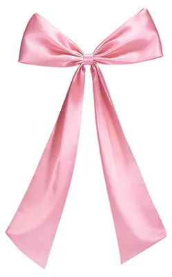Wandschleife aus Satin, 105x64 cm, mittelrosa, für Dekoration