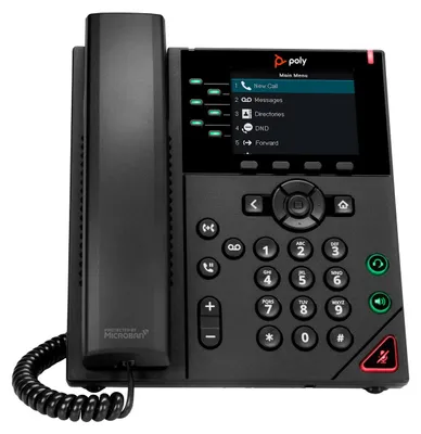Produktbild von Poly VVX 350 - VoIP-Telefon - dreiweg Anruffunktion - SIP, SDP - 6 Leitungen - 24 Leitungen - Schwarz