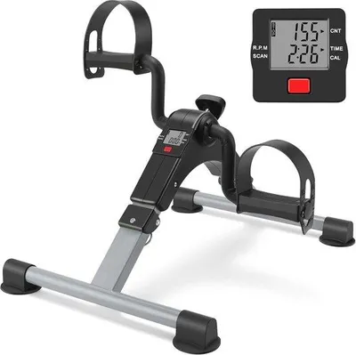 Produktbild von Famanu Mini Hometrainer Faltbar - Unter dem Tisch, Tragbar mit LCD-Display für Arme und Beine