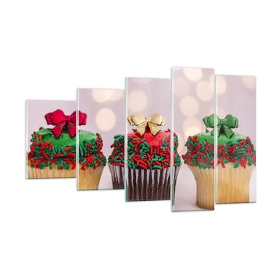 Produktbild von Bilder auf glas - Cupcakes Dessert Kuchen gebacken - 100x60cm - Glasbilder - Wandbilder - Kunstdruck - zum Aufhängen bereit - Wanddekoration aus Glas - Glas Bilder - Wandbild auf Glas - GEG100x60-2436