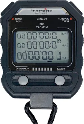 Productafbeelding van Famanu Digitale Stopwatch met drievoudig display, datum- en alarmfunctie - Zwart
