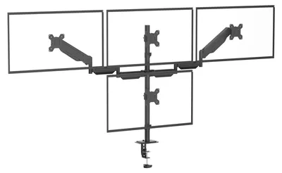 Obrázek produktu pro Držák monitorů pro 4 monitory, až 32 palců, standard VESA 75 x 75/100 x 100 mm, s plynovou pružinou