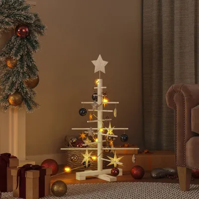 Image de Design New Sapin de Noël en bois à décorer 75 cm Pin massif - Sapins de Noël artificiels Möbel2025 CHY3808777 1parcel