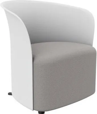 Produktbild von PAPERFLOW Sessel CROWN weiß schwarz Stoff