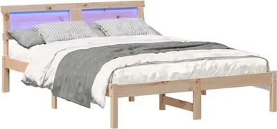 Obrázek produktu pro Rám postele s čelo Hnědá 120 x 190 cm Masivní borové dřevo