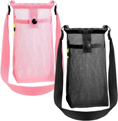 Obrázok produktu pre 2 ks popruhov na fľaše s ramennými popruhmi a nastaviteľným ramenným popruhom na trekking, cestovanie a turistiku – tyrkysové a čierne