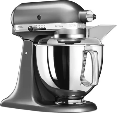 Immagine prodotto di KitchenAid Artisan - 5KSM175PSEBY - Robot da cucina da 4,8 l con funzioni professionali e accessori aggiuntivi - Colore argento medaglione