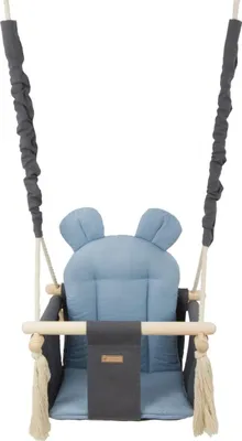 Image de Balan oire bois gris coton, bleu clair