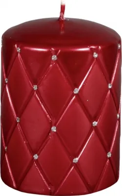Obrázek produktu pro Svíčka FLORENCIA VÁLEC vánoční lesklá metalická d7x10cm