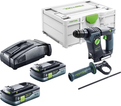 Produktbild von Festool BHC 18-Basic Akku Bohrhammer 18 V 1,8 J SDS Plus Brushless + 2x Akku 4,0 Ah + Schnellladegerät + Systainer