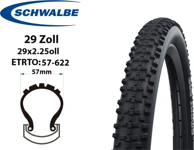 Produktbild von 29 Zoll Schwalbe SMART SAM Fahrrad Reifen 57-622 Mantel 29 x 2.25 MTB