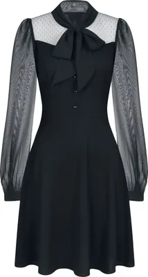 Produktbild von Hell Bunny Mittellanges Kleid Damen Darcia Mid Dress schwarz 3XL