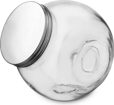 Image de Contenant en verre Grand bocal pour aliments Produits en vrac Bonbons Biscuits 3L