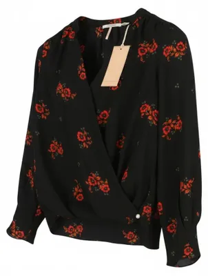 Productafbeelding van Zwarte polyesterblouse