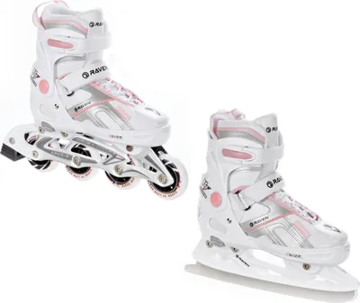 Produktbild von 2in1 Inlineskates Schlittschuhe Raven Pulse White/Pink 40-43 verstellbar