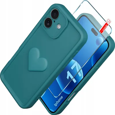 Zdjęcie produktu dla Etui do iPhone 17 CASE silikonowe MATOWE serce + Szkło ochronne 9H