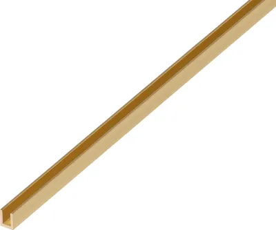 Zdjęcie produktu dla Alberts 497675 Profil U, mosiądz, 1000 x 6 x 6 mm, zestaw 2 szt