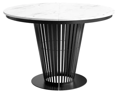 Produktbild von MIRJAN24 Tisch Elantra 100, Esszimmer Tisch, Beine aus Stahl (Farbe: Schwarz / Bianco Marmor)