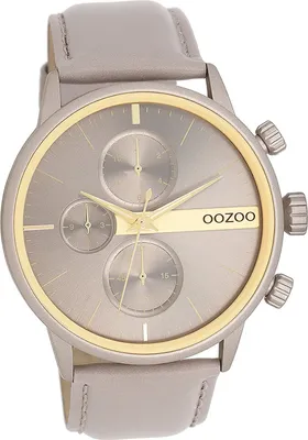 Produktbild von Oozoo Leder Herren-Damen Uhr Analog Quarzuhr Armband braun taupe Timepieces D2UOC11315