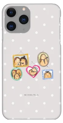 Produktbild von Mr. & Mrs. Panda Iphone 11 Pro Handyhülle Igel Familie - Grau Pastell - Geschenk, Bilder, Bruder, Handy Case, Premium Kunststoff, Muttertag