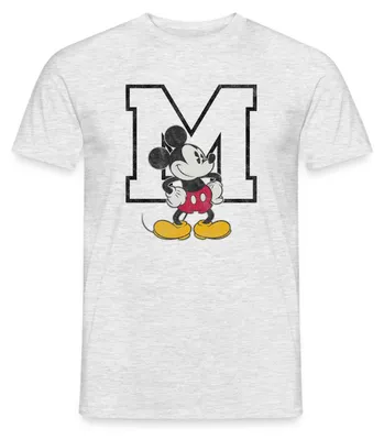 Produktbild von Mickey & Minnie Klassisch Mit M Männer T-Shirt, S, Grau meliert