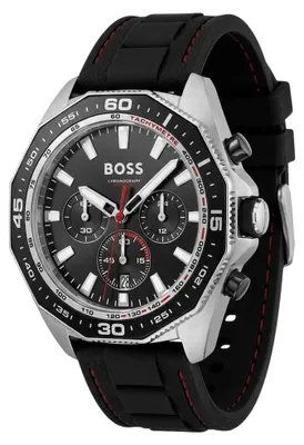 Produktbild von Hugo Boss Energy Herrenuhr Chronograph silber schwarz HB1513969