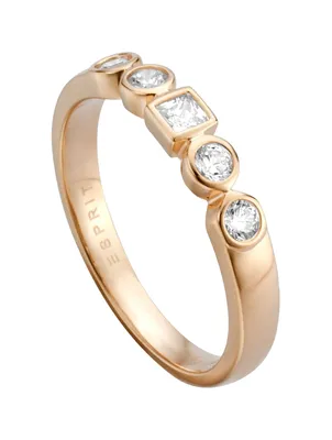 Image de Bague Esprit Flow en argent sterling rosé avec zircone