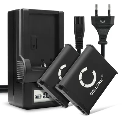 Image de CELLONIC 2x Batterie pour Appareil photo Compatible avec Panasonic Lumix DMC-TZ60, Lumix DMC-ZS100, Lumix DMC-TZ55, DMW-BCM13 - (1050mAh, 3.7V) + Chargeur