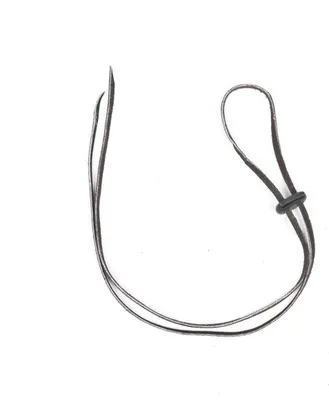 Immagine prodotto di Cinturino per il mento del cappello Cinturino per l'equitazione in pelle Cinturino per il cappello in pelle Cinturino per il mento regolabile nero