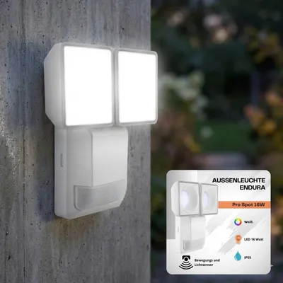 Produktbild von Ledvance LED Fluter Außenleuchte Endura Pro Spot Weiß IP55 16W 1500lm Neutralweiß 4000K mit Sensor