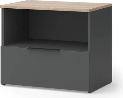 Produktbild von Kommode Vicco Wido Anthrazit/Sonoma 60 x 50 cm mit klappe, Model 57447