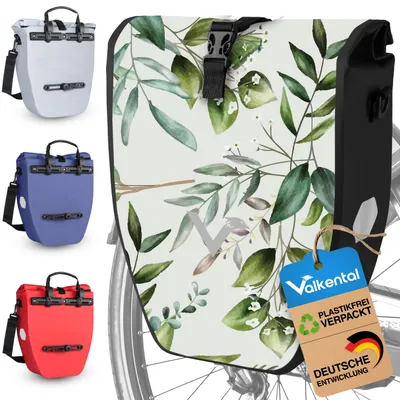 Produktbild von Valkental® Fahrradtasche für Gepäckträger, wasserdichte Gepäckträgertasche - ValkBasic 20L spring edition