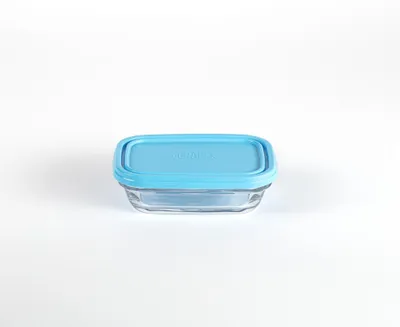 Image de Freshbox - Boite de conservation rectangulaire couvercle bleu 39cl
