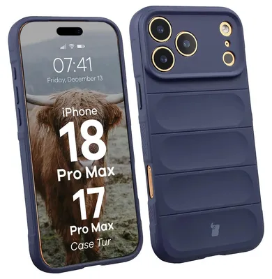 Produktbild von Robuste Handyhülle für iPhone 18 Pro Max / 17 Pro Max, Bizon Case Tur, Dunkelblau