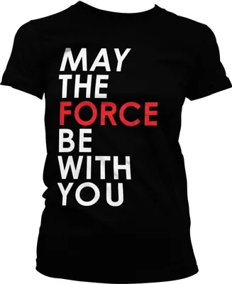 Produktbild von Girlie Shirt May The Force Be With You Größe: S