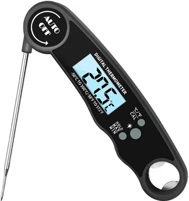 Productafbeelding van Go Go Gadget – Digitale thermometer – Keukenthermometer – Voedselthermometer – Geschikt voor de grill – RVS – Zwart – 1 stuk