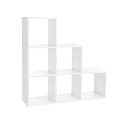 Productafbeelding van And OutdoorMatch boekenkast Donato - 6 vakken - Wit - Boekenkast - Geschikt voor woonkamer, slaapkamer en kinderkamer - Hout - MDF